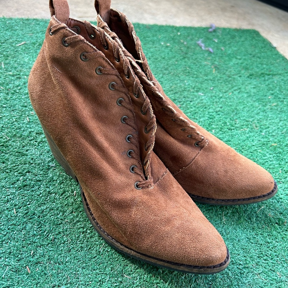 Brown Suede Women's Ankle Boots